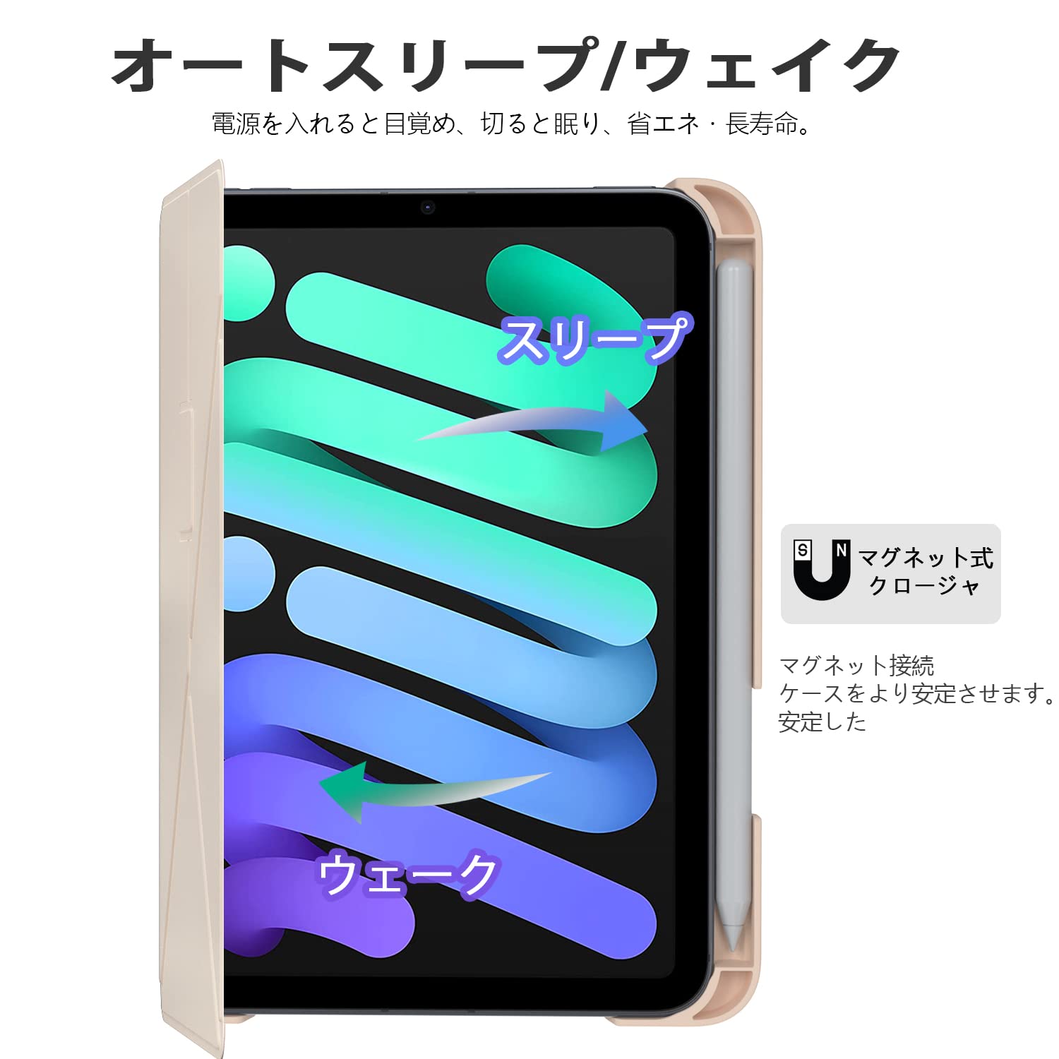 Amazon.co.jp: SANDATE iPad Mini6 第6世代 ケース 2021、iPad Mini 6